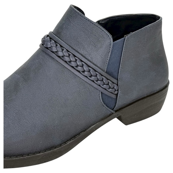 Easy Street Jalia Navy Faux Leather Womens Shooties Size 8W - Picture 7 of 12